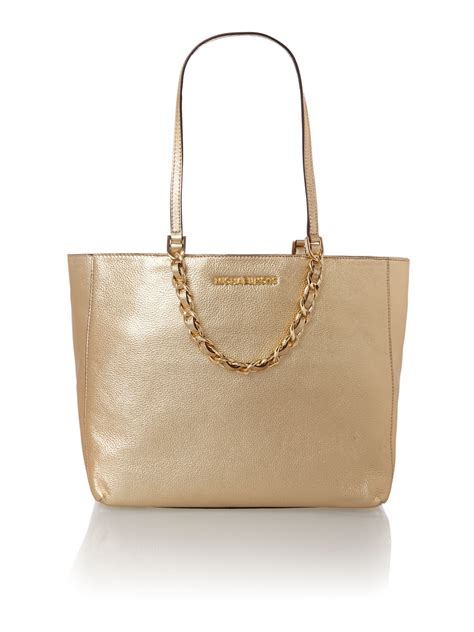 michael kors tasche gold|michael kors manhattan contrast trim.